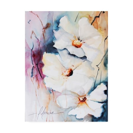 Leticia Herrera 'Blooms Aquas I' Canvas Art,18x24